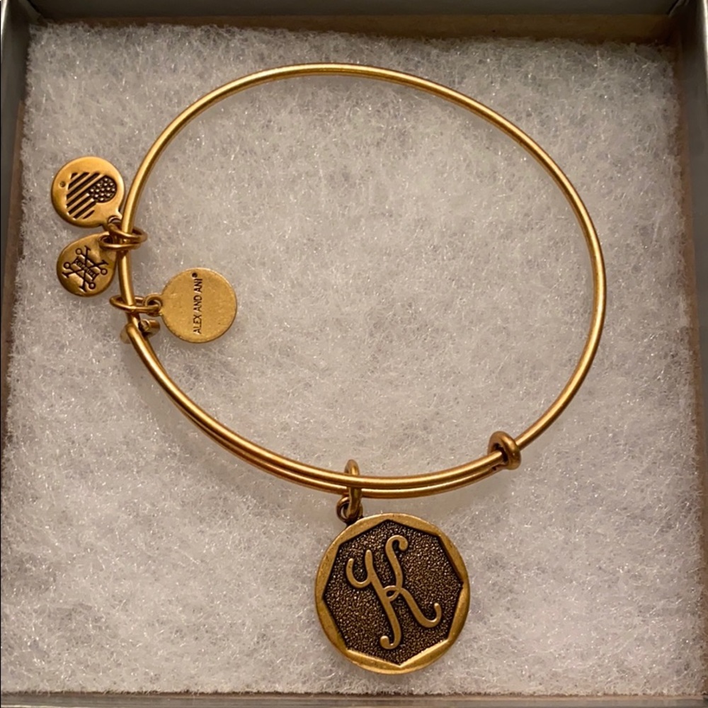 Alex and Ani Letter K Charm Bracelet